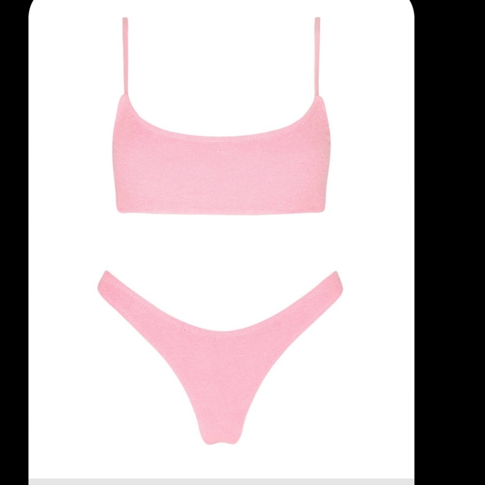 Triangl Baby Pink Terry cloth bikini set